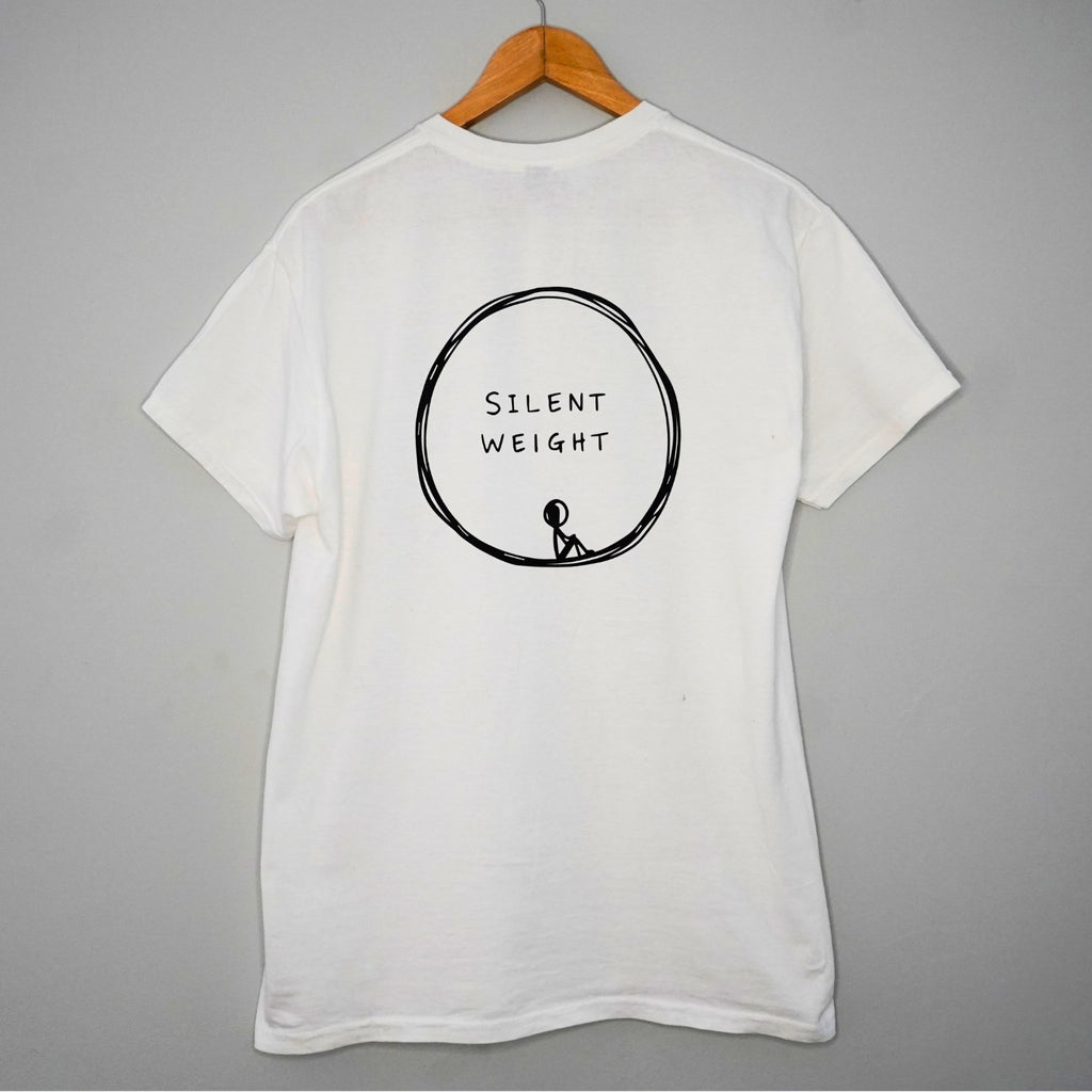 Mens : Silent Weight logo tee